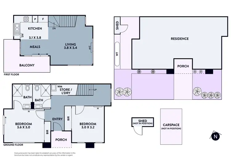 Floorplan of Homely townhouse listing, 1/492 Murray Road, Preston VIC 3072