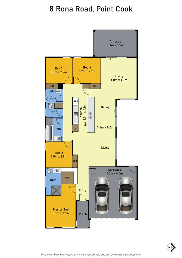 Floorplan of Homely house listing, 8 Rona Road, Point Cook VIC 3030
