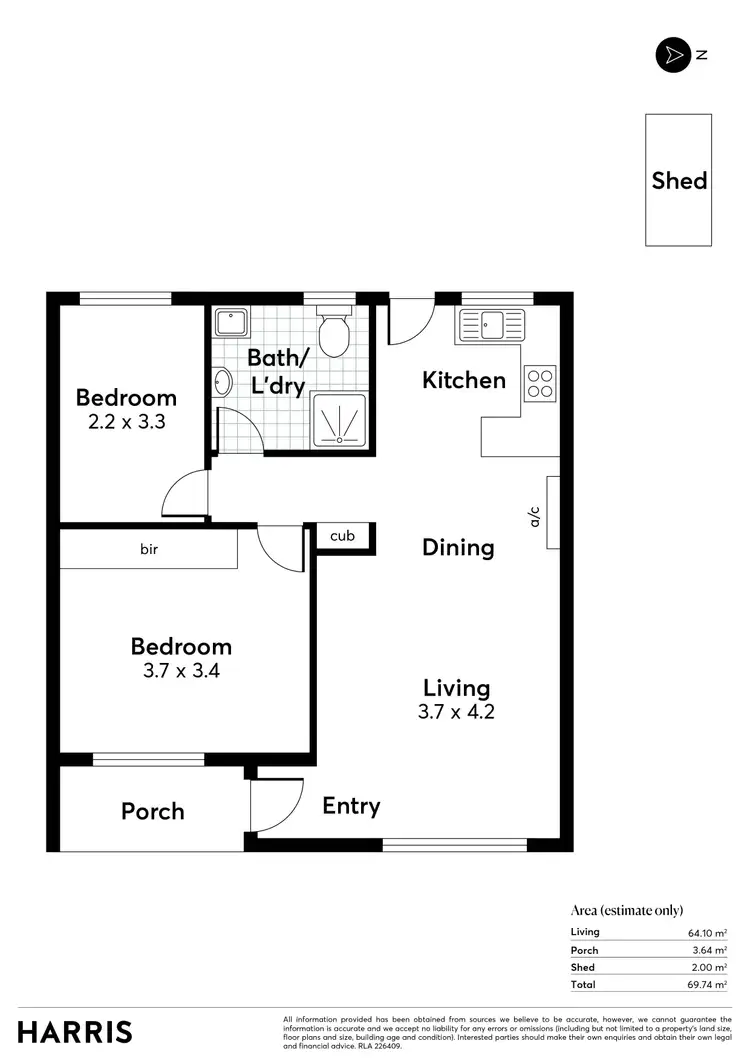 Floorplan of Homely unit listing, 5/696 Marion Road, Marion SA 5043