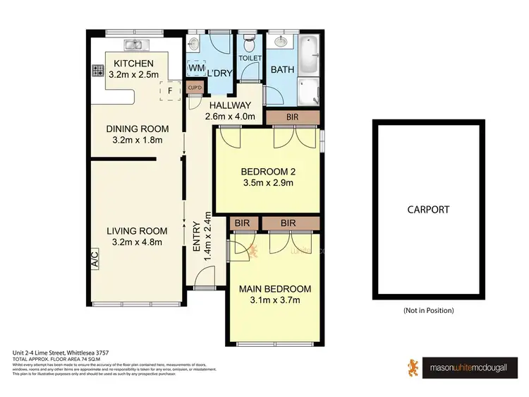 Floorplan of Homely unit listing, 2/4 Lime Street, Whittlesea VIC 3757