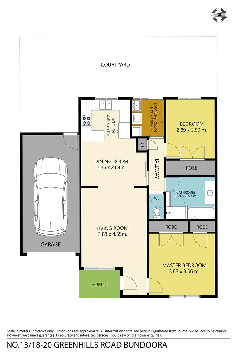 Floorplan of Homely villa listing, 13/18 Greenhills Road, Bundoora VIC 3083