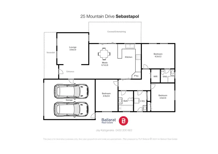 Floorplan of Homely house listing, 25 Mountview Drive, Sebastopol VIC 3356