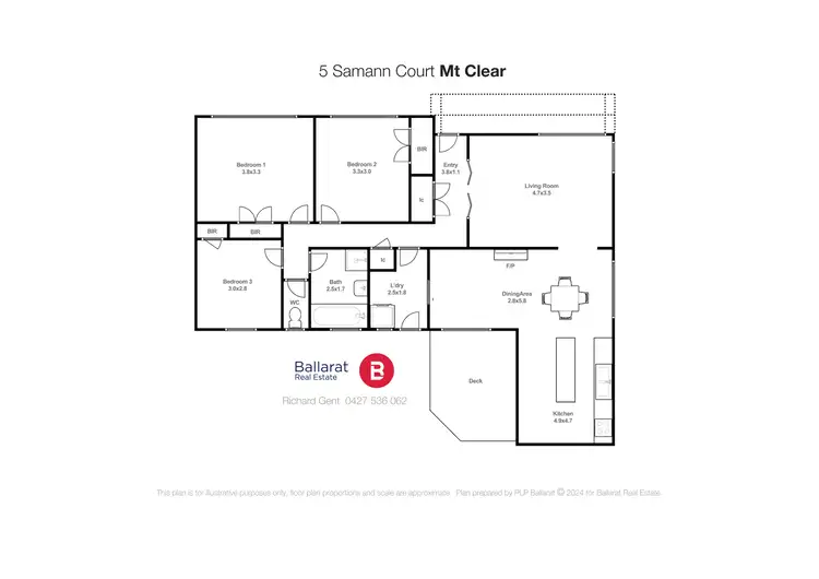 Floorplan of Homely house listing, 5 Samann Court, Mount Clear VIC 3350