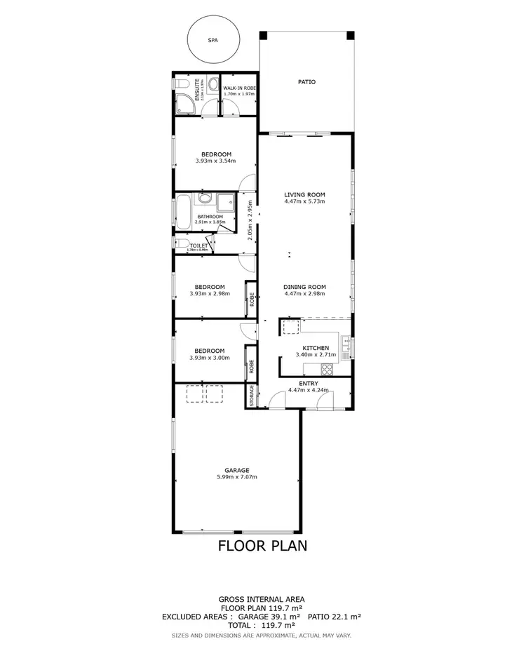 Floorplan of Homely house listing, 3 Howie Close, Kewarra Beach QLD 4879