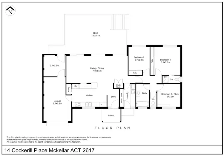 Floorplan of Homely house listing, 14 Cockerill Place, Mckellar ACT 2617
