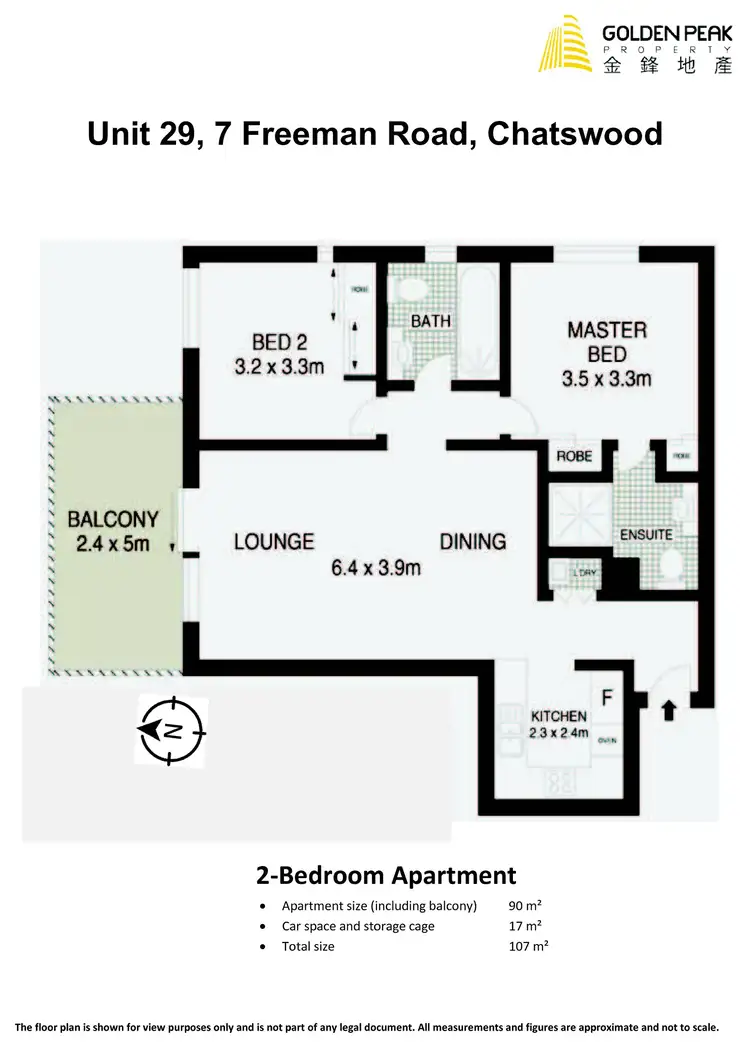 Floorplan of Homely apartment listing, 29/7 Freeman Road, Chatswood NSW 2067