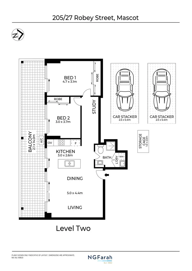 Floorplan of Homely apartment listing, 205/27 Robey Street, Mascot NSW 2020