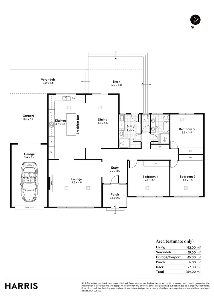 Floorplan of Homely house listing, 27 Harris Road, Vale Park SA 5081