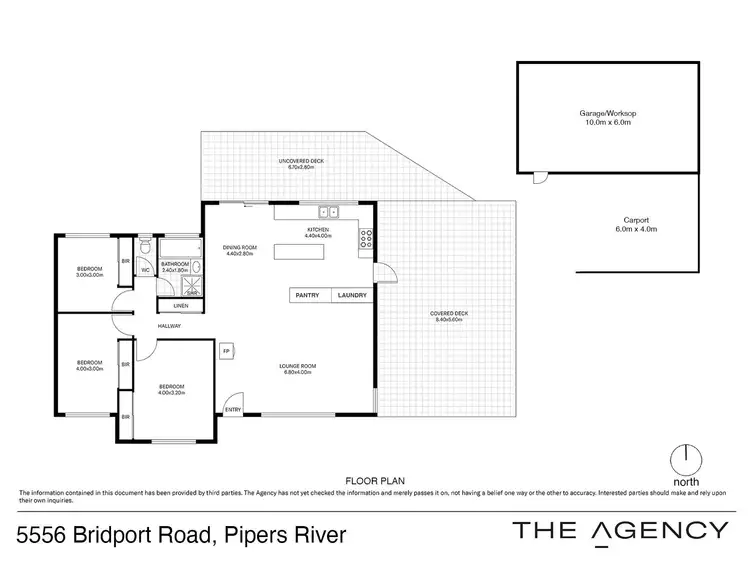 Floorplan of Homely house listing, 5556 Bridport Road, Pipers River TAS 7252