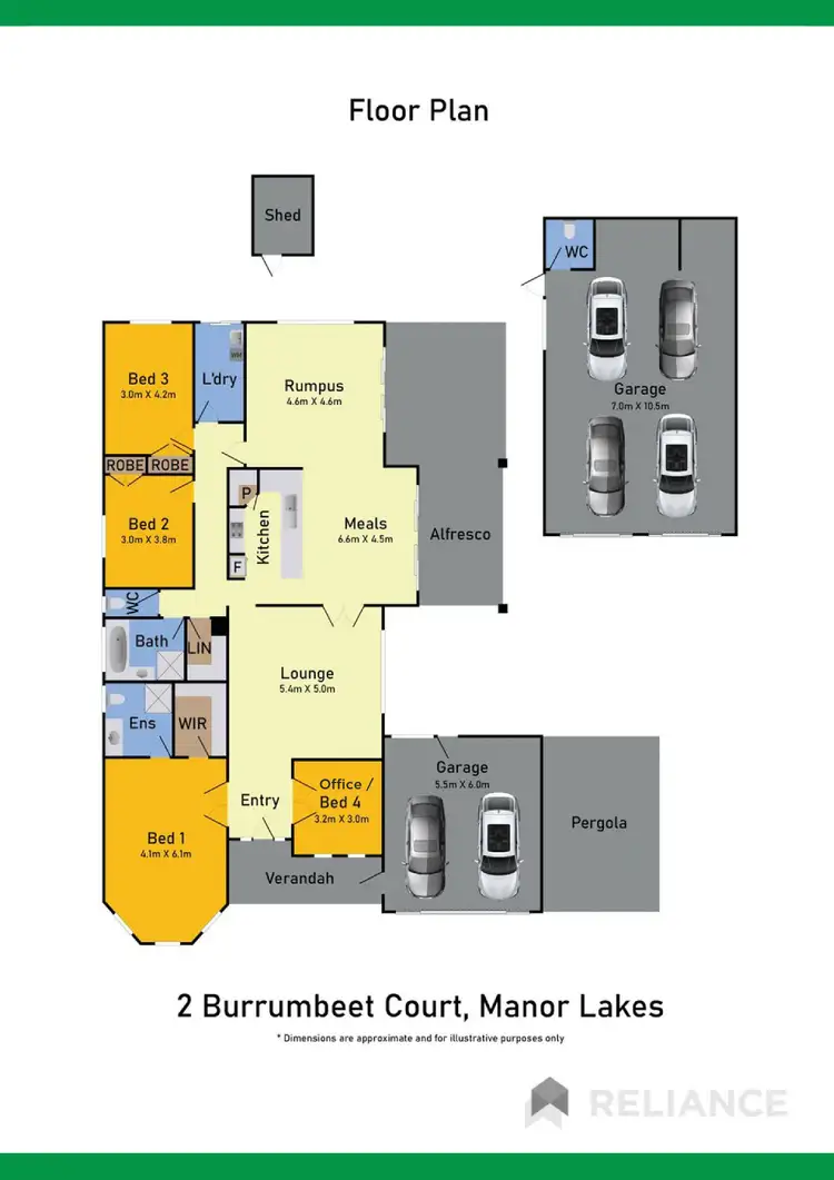 Floorplan of Homely house listing, 2 Burrumbeet Court, Manor Lakes VIC 3024