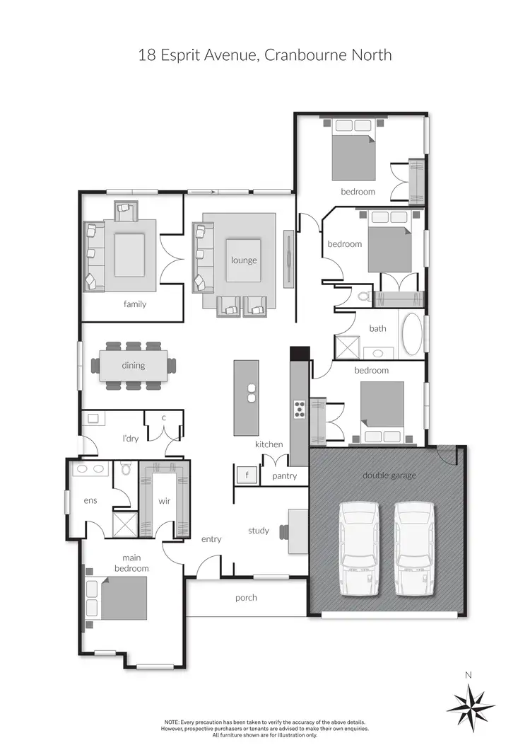 Floorplan of Homely house listing, 18 Esprit Avenue, Cranbourne North VIC 3977