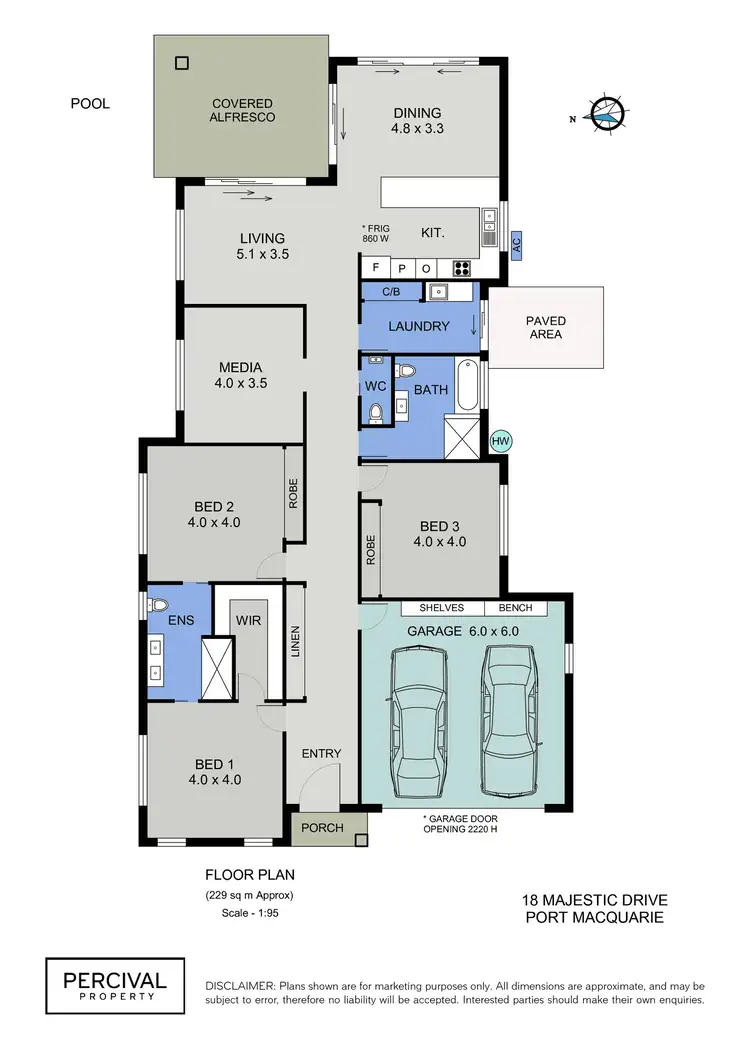 Floorplan of Homely house listing, 18 Majestic Drive, Port Macquarie NSW 2444