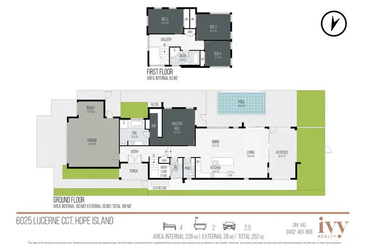 Floorplan of Homely house listing, 6025 Lucerne Circuit, Hope Island QLD 4212