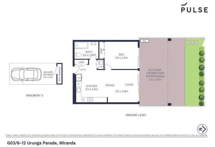 Floorplan of Homely apartment listing, G03/6-12 Urunga Parade, Miranda NSW 2228