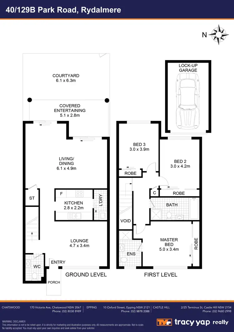 Floorplan of Homely townhouse listing, 40/129B Park Road, Rydalmere NSW 2116