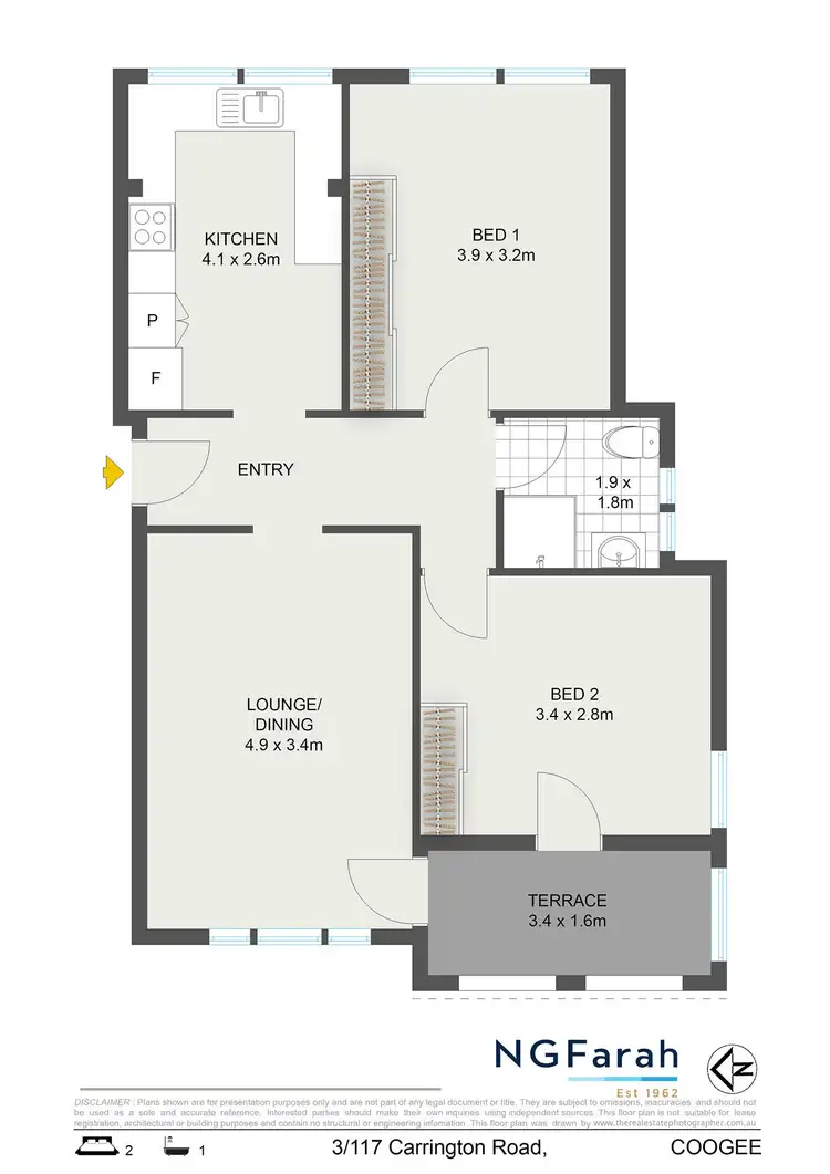 Floorplan of Homely apartment listing, 3/117 Carrington Road, Coogee NSW 2034