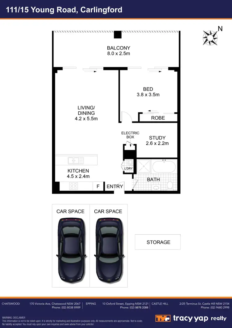 Floorplan of Homely apartment listing, 111/15 Young Road, Carlingford NSW 2118