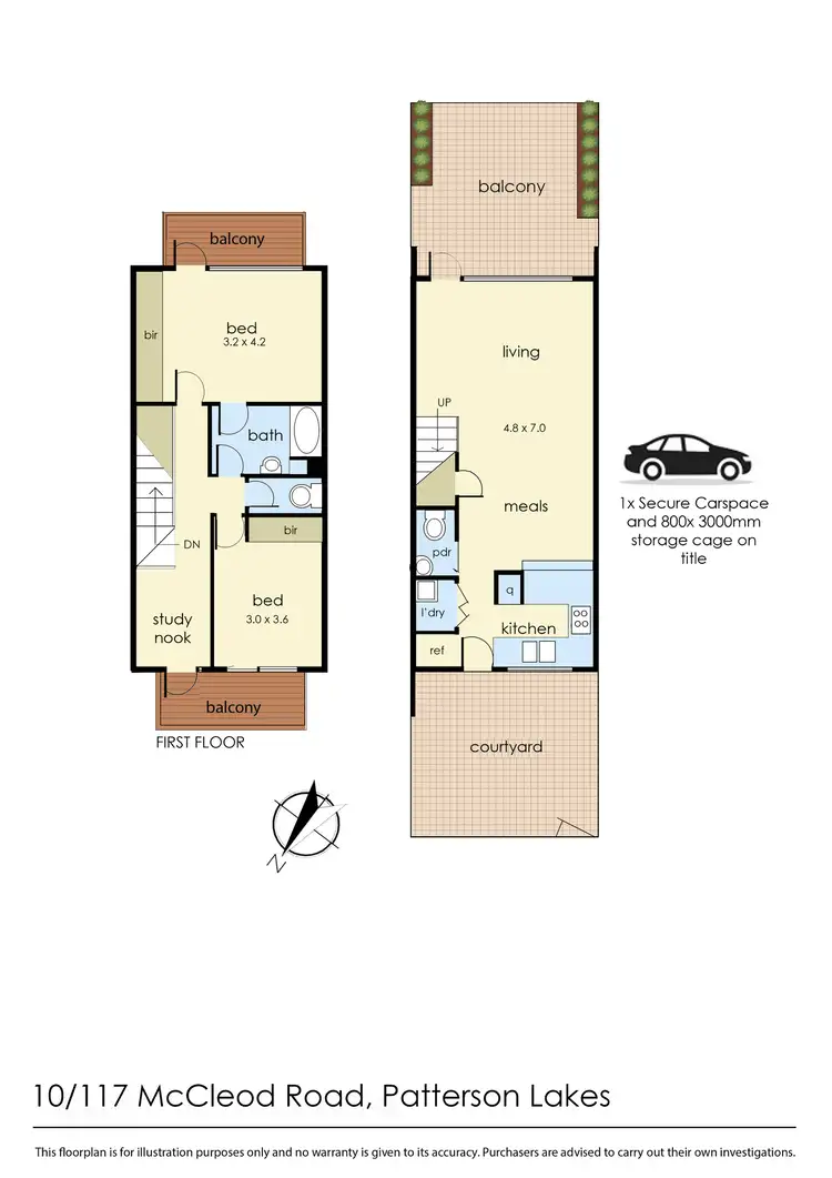 Floorplan of Homely unit listing, 10/117 McLeod Road, Patterson Lakes VIC 3197