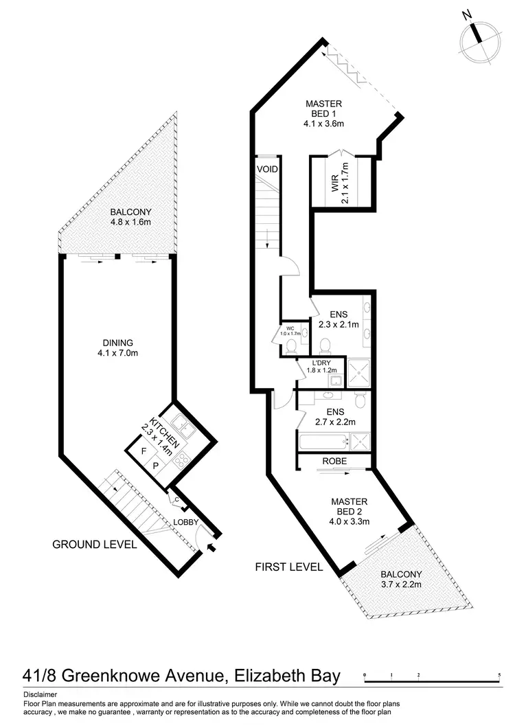 Floorplan of Homely apartment listing, 41/8 Greenknowe Avenue, Elizabeth Bay NSW 2011