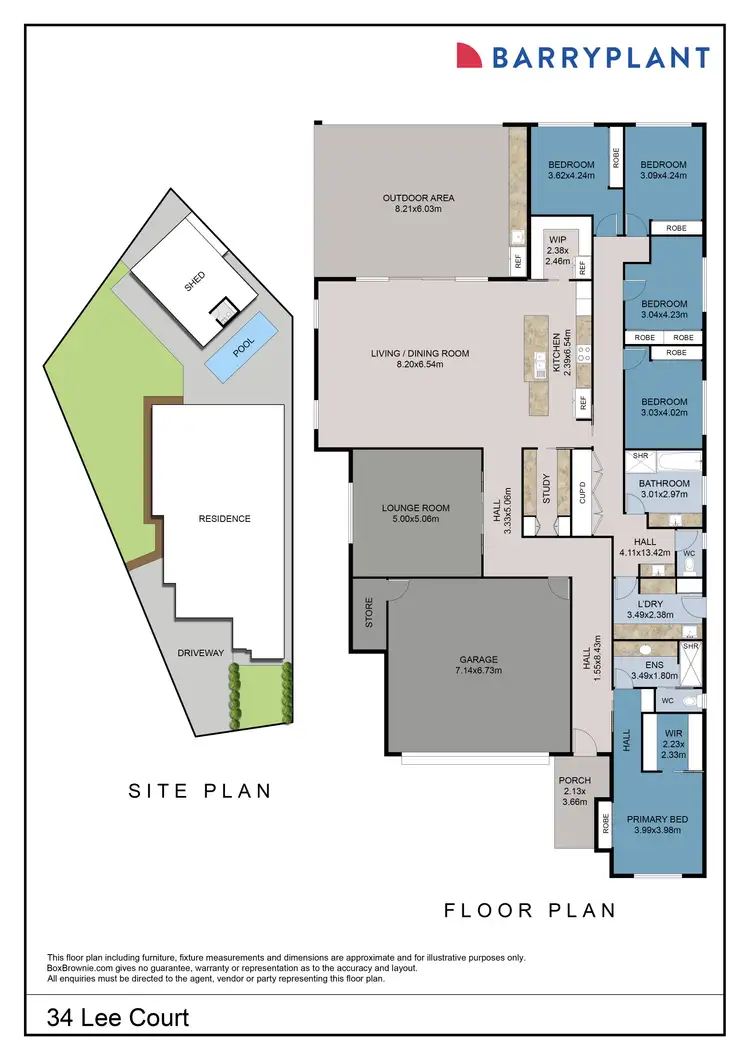 Floorplan of Homely house listing, 34 Lee Court, Gol Gol NSW 2738