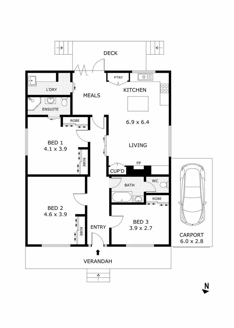 Floorplan of Homely house listing, 1A Turnbull Street, Eaglehawk VIC 3556