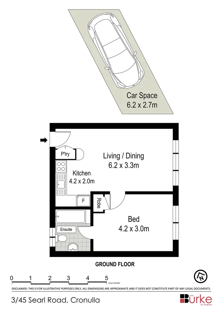 Floorplan of Homely apartment listing, 3/45 Searl Road, Cronulla NSW 2230