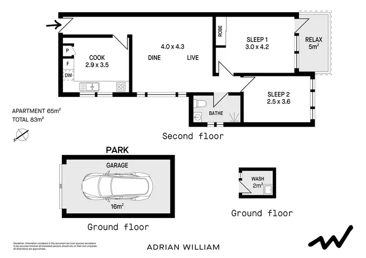 Floorplan of Homely apartment listing, 8/11 Arthur Street, Marrickville NSW 2204
