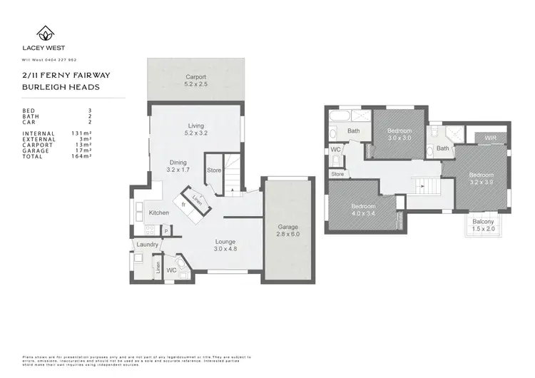 Floorplan of Homely semi-detached listing, 2/11 Ferny Fairway, Burleigh Heads QLD 4220