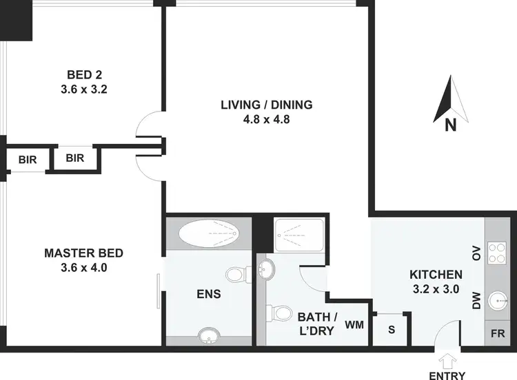 Floorplan of Homely apartment listing, 819/250 Elizabeth Street, Melbourne VIC 3000