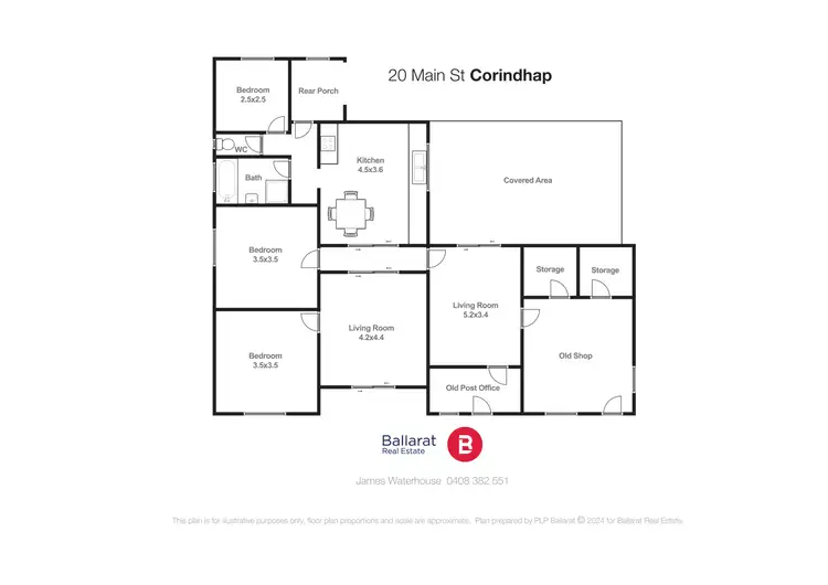 Floorplan of Homely house listing, 20. Main Street, Corindhap VIC 3352