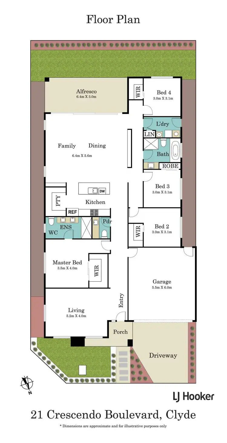 Floorplan of Homely house listing, 21 Crescendo Boulevard, Clyde VIC 3978