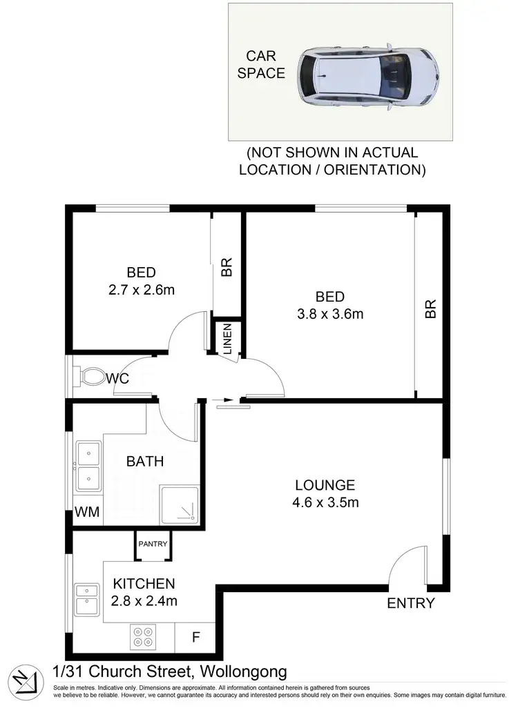 Floorplan of Homely unit listing, 1/31 Church Street, Wollongong NSW 2500
