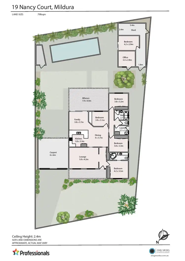 Floorplan of Homely house listing, 19 Nancy Court, Mildura VIC 3500