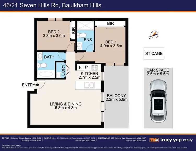 Floorplan of Homely apartment listing, 46/21-25 Seven Hills Road, Baulkham Hills NSW 2153