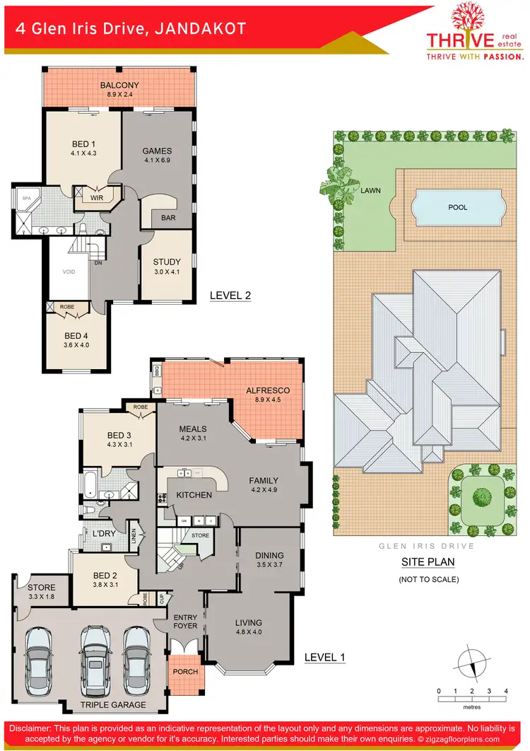 Floorplan of Homely house listing, 4 Glen Iris Drive, Jandakot WA 6164