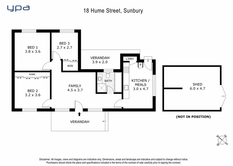 Floorplan of Homely house listing, 18 Hume Street, Sunbury VIC 3429