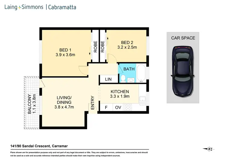 Floorplan of Homely unit listing, 14/190 Sandal Crescent, Carramar NSW 2163