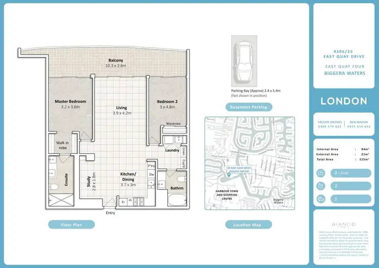 Floorplan of Homely unit listing, 4306/25 East Quay Drive, Biggera Waters QLD 4216