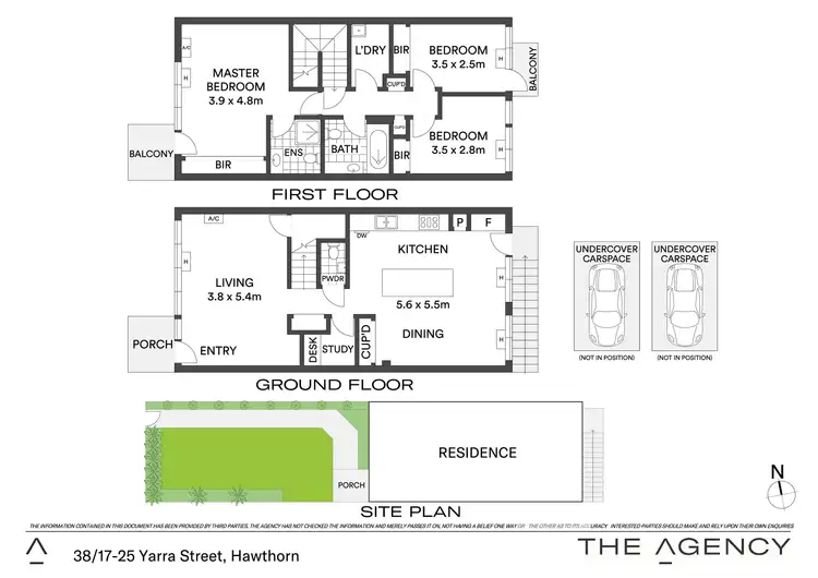 Floorplan of Homely townhouse listing, 38/17-25 Yarra Street, Hawthorn VIC 3122