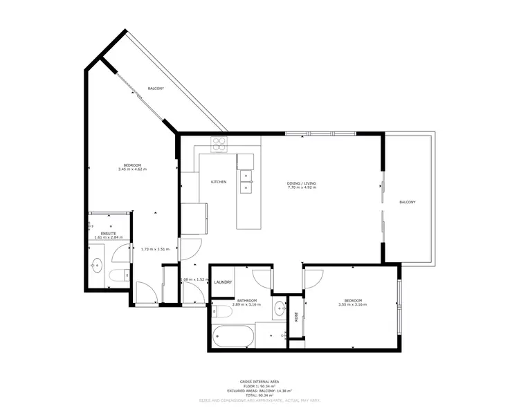 Floorplan of Homely unit listing, 30902/2 Aplin Street, Cairns City QLD 4870