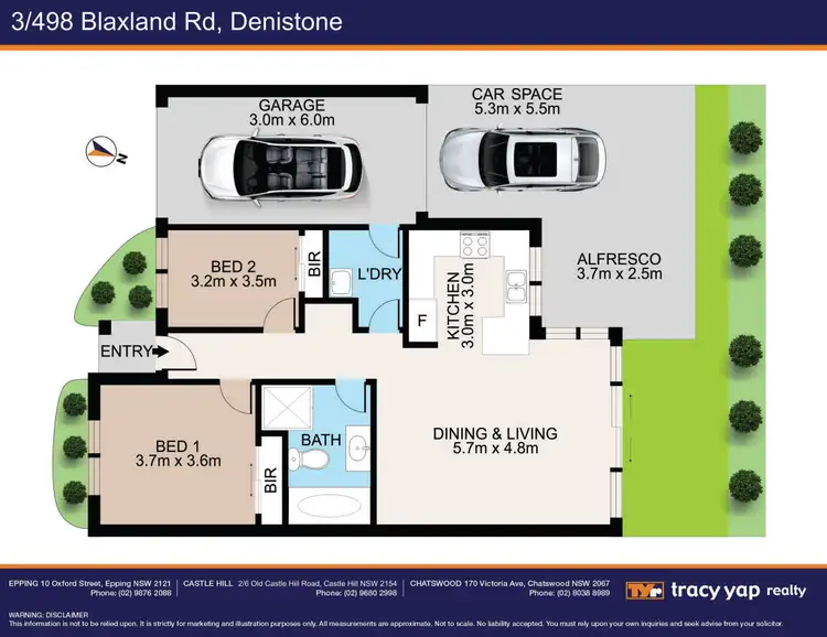 Floorplan of Homely villa listing, 3/498 Blaxland Road, Denistone NSW 2114