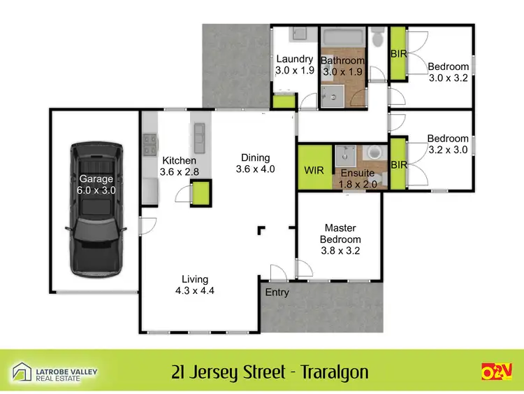 Floorplan of Homely house listing, 21 Jersey Street, Traralgon VIC 3844