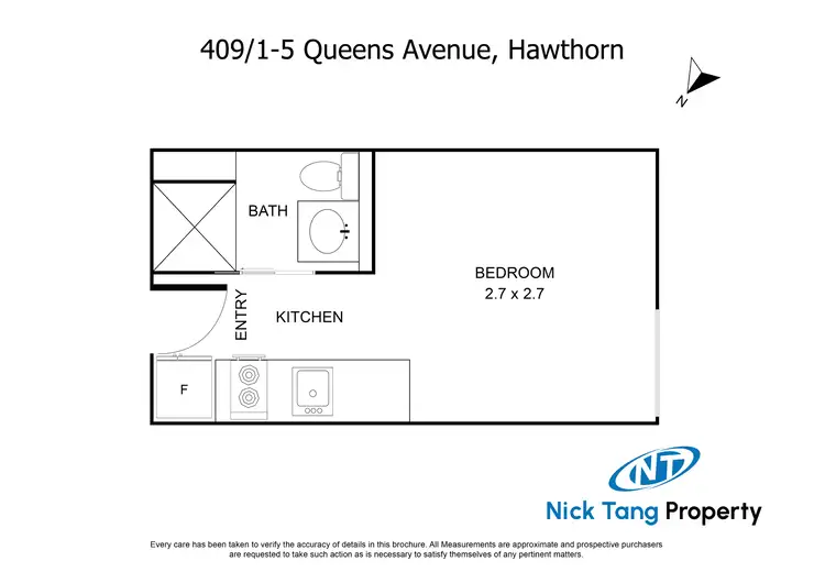 Floorplan of Homely apartment listing, 409/1-5 Queens Avenue, Hawthorn VIC 3122