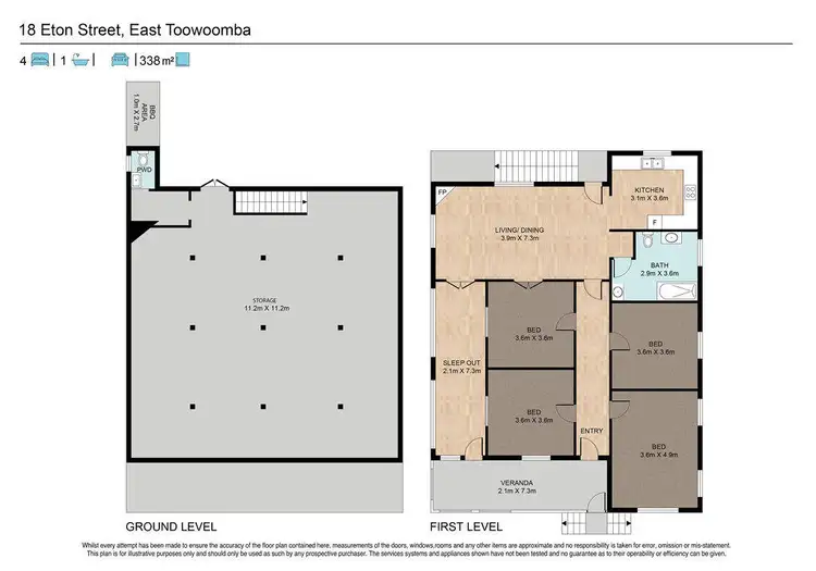 Floorplan of Homely house listing, 18 Eton Street, East Toowoomba QLD 4350