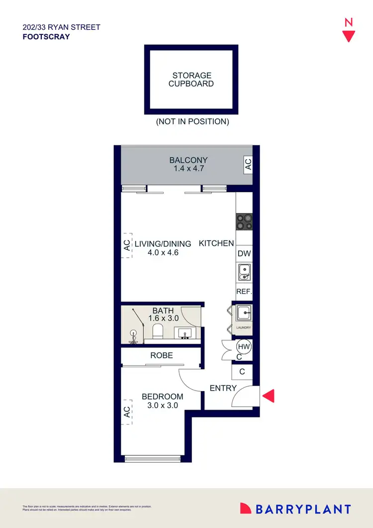 Floorplan of Homely apartment listing, 202/33 Ryan Street, Footscray VIC 3011