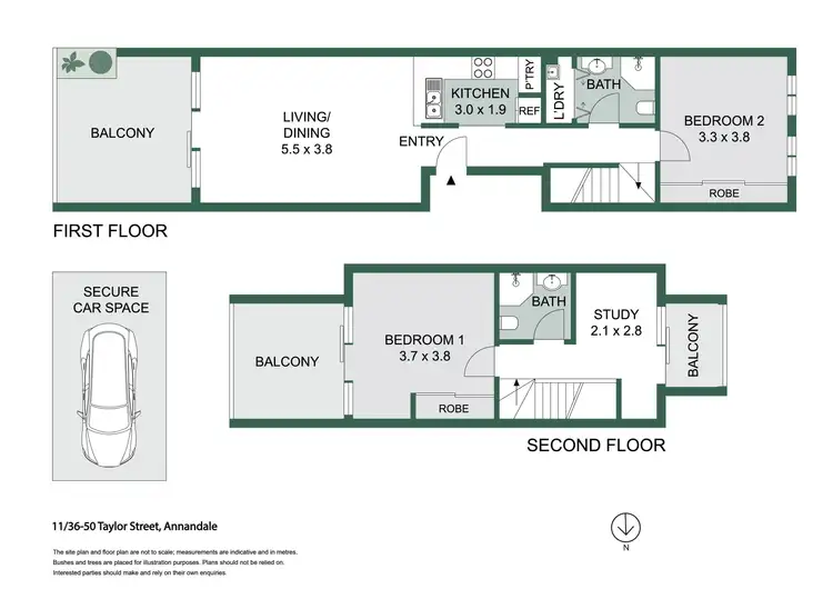 Floorplan of Homely apartment listing, 11/36-50 Taylor Street, Annandale NSW 2038