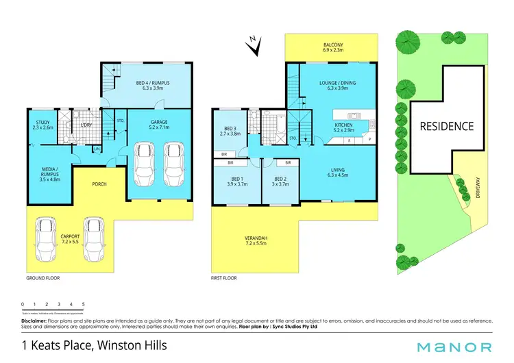 Floorplan of Homely house listing, 1 Keats Place, Winston Hills NSW 2153