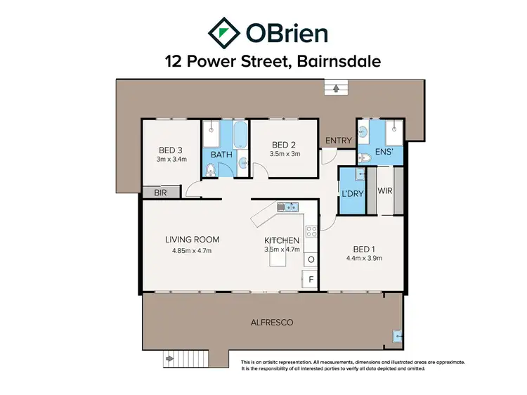 Floorplan of Homely house listing, 12 Power Street, Bairnsdale VIC 3875