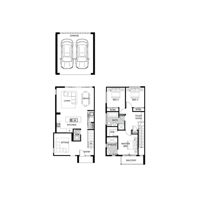 Floorplan of Homely townhouse listing, Lot 48 Sugarloaf Circuit, Wollert VIC 3750