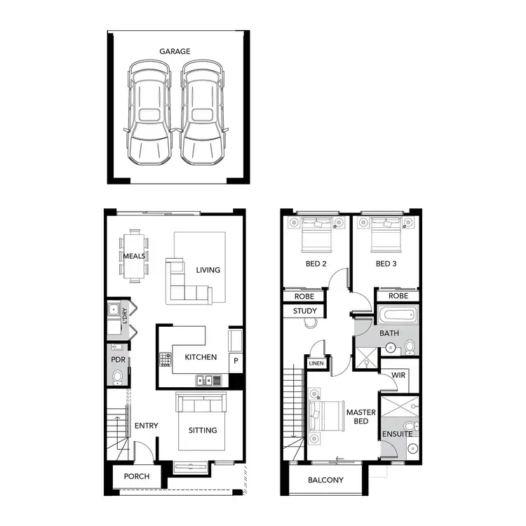 Floorplan of Homely townhouse listing, Lot 35 Sugarloaf Circuit, Wollert VIC 3750